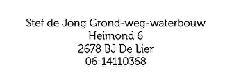 Stef de Jong Grond-weg-waterbouw