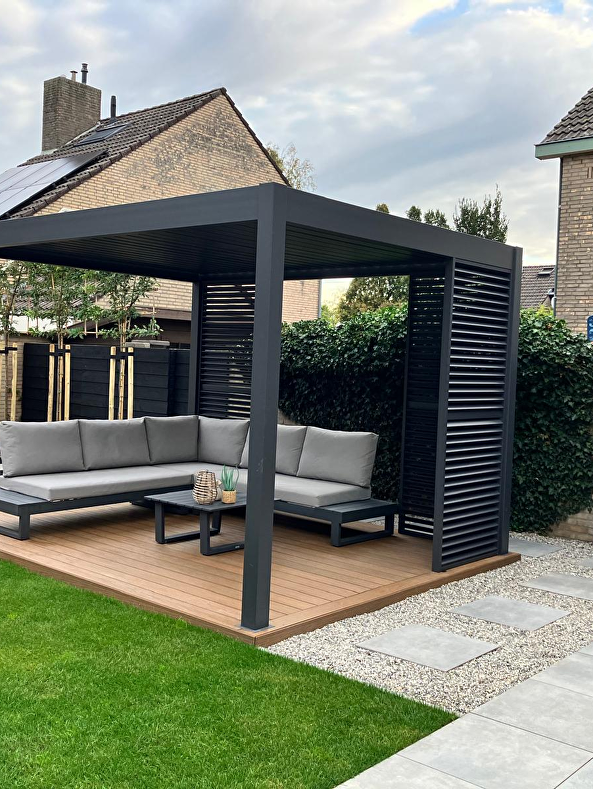 Geen hout maar aluminium